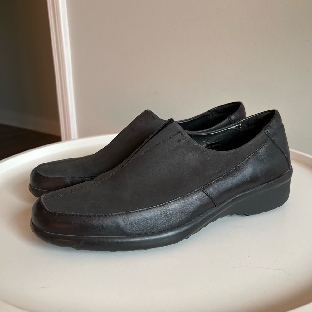 STONEFLY Climacontrol Black Leather Comfort Loafers Size EU42/US 10